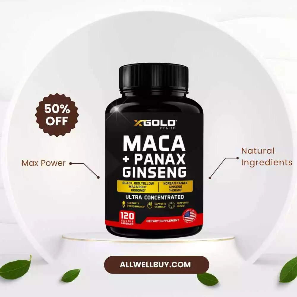 X Gold Health Maca Panax Ginseng Ultra Concentrated 120 Capsules