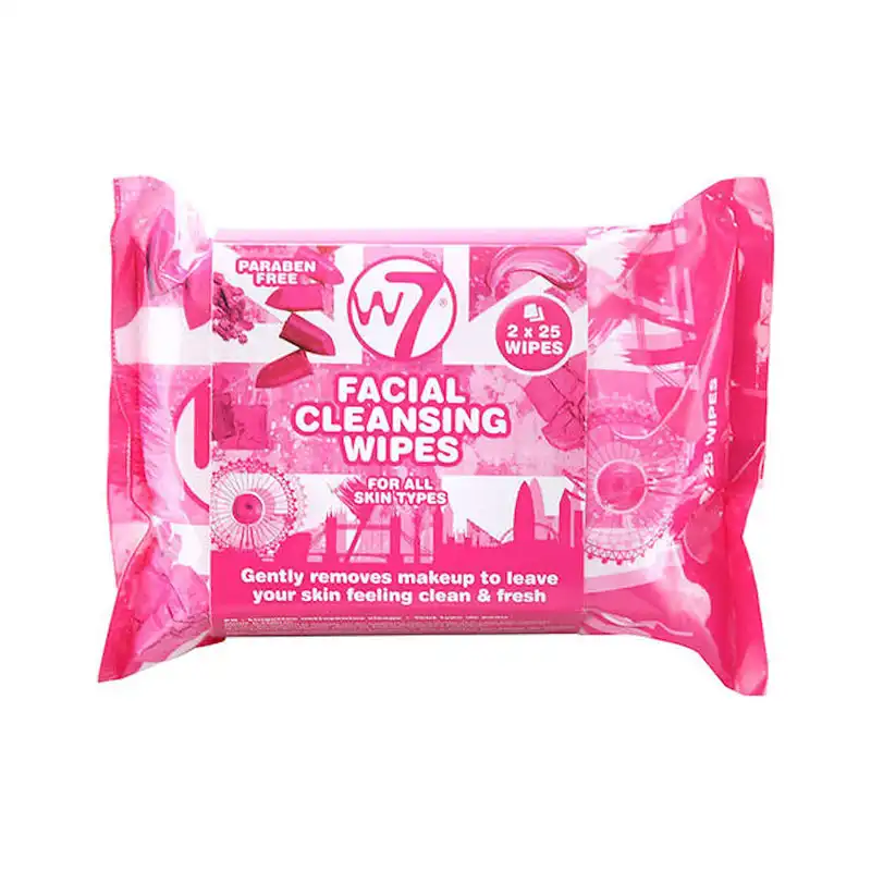 W7 Paraben Free Facial Cleansing Wipes 25pcs
